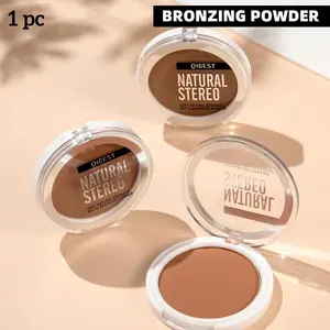 Matte Contouring Powder, 1 Box Long Lasting Nose Side Shadow Powder, Face Highlighter Bronzers, Buildable Bronzer, Contour Makeup Palette, Illuminator Make-Up Cosmetics