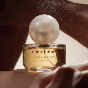 elvis+elvin | Sage & Sea Salt | Eau de Parfum | Organic Sugar Cane Alcohol, Vegan, Cruelty-Free, Italian Glass Bottle, Steam Mist Sprayer 