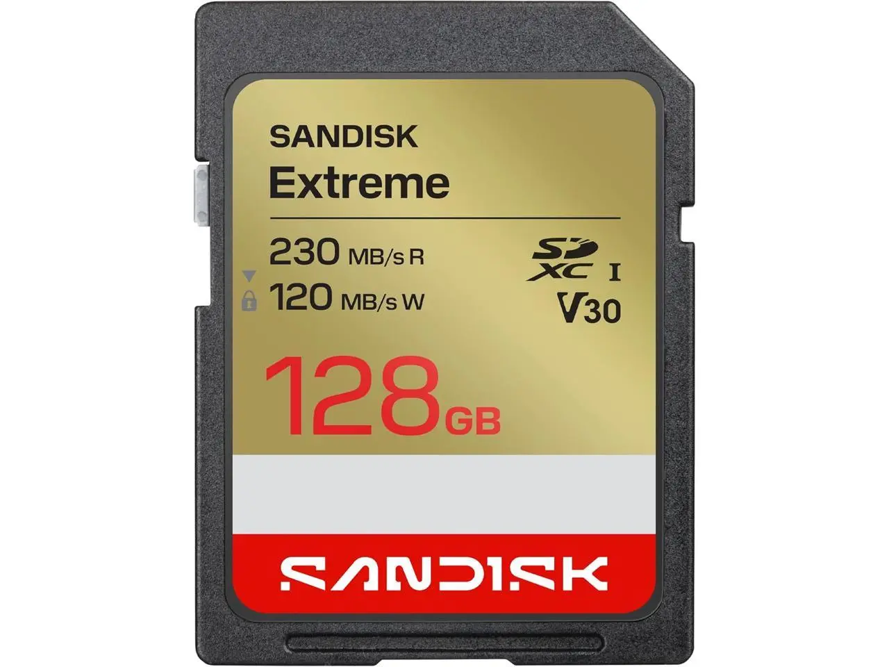 SANDISK 128GB Extreme SD UHS-I Card - Up to 230MB/s Read Speed and 120MB/s Write Speed, 4K UHD Video, U3, V30 - SDSDXV9-128G-GUCIN