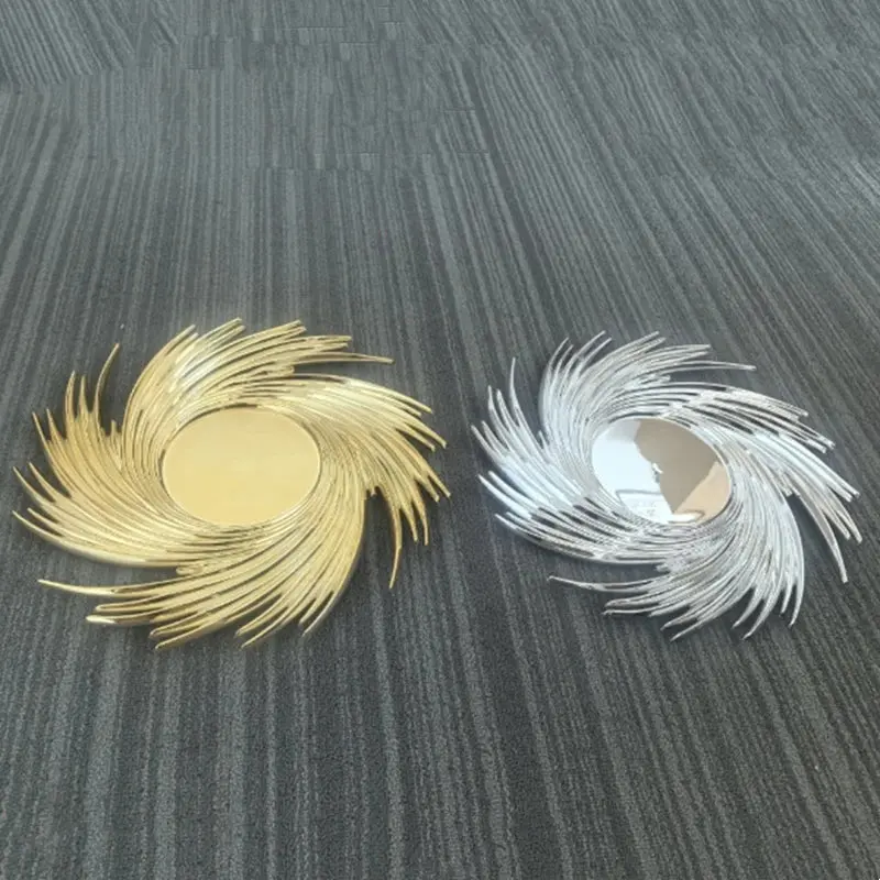 Gold and Silver Eco-Friendly Swirl Charger Plate 13" - 50 PACK