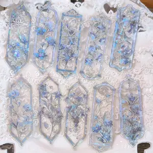 10pcs/pack Vintage Floral Pattern Bookmark, Creative Decorative Bookmark, Diy Decorative Material for Scrapbooking & Journal Making, Book Accessories