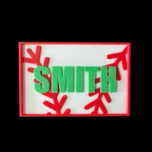 Personalized Baseball Name Patch 2x3 Velcro | Custom Baseball Stitch Patch | Compatible with Yeti | Baseball Mom Gear | Team Bag Tag