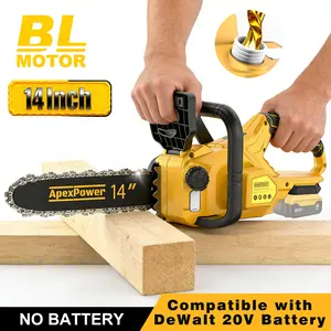 14 Inch Brushless Cordless Chainsaw for Dewalt 20V Max Battery, Auto Oiler Low Kickback Electric Chainsaw, Heavy Duty Handheld Chainsaw for Tree Trimming Wood Cutting Yard Work Garden Pruning, Power Tool Only