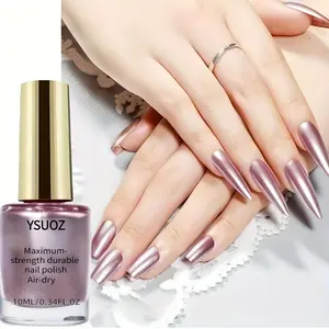 High quality, fast drying rose gold nail polish, perfect for natural nail art with long lasting shine. Strengthens nails for both hands and feet.