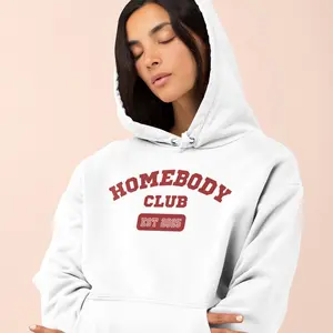 Homebody Club Hoodie, Cozy Sweatshirt for Relaxation, Perfect Gift for Introverts, Lounge Wear for Homebodies