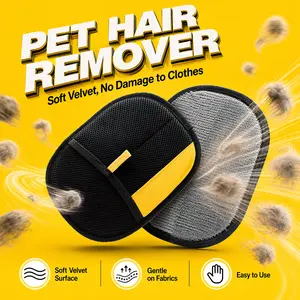 Reusable Pet Hair Removal Gloves, Fur Remover for Fabric Cleaning & Daily Household Use