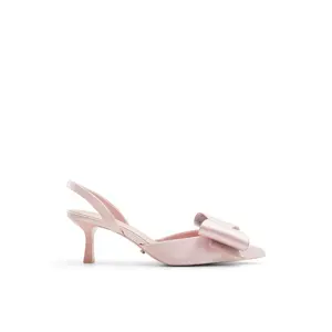 Wicked x ALDO Perfectlypink Ladies Pink Kitten Heel Slingback Sandals with Bow Detail