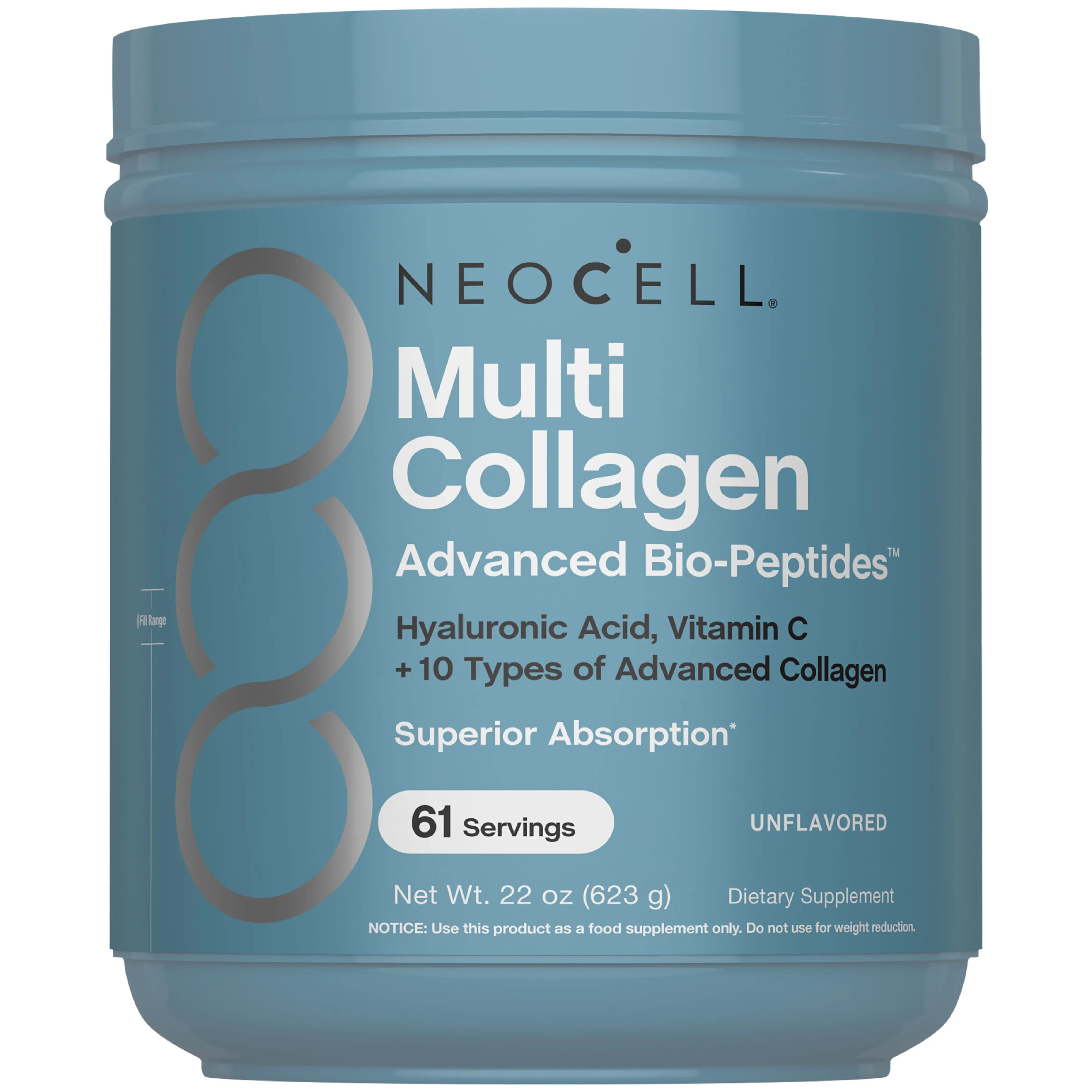 NeoCell Multi Collagen Bio-Peptides Powder - Superior Absorption with Hyaluronic...