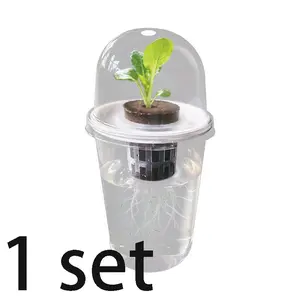 Water Cultivation Seed Pot Plastic Transparent Cylinder, High Transparency Hydroponic Cup, Visible Root Growth, Small Holes Design, Unique Pots, Hydroponic Planters