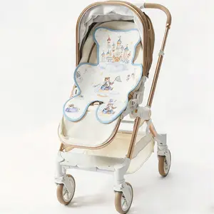 Baby Ice Silk Cooling Pad, Cute Print Cool Mat, Breathable Non-Stuffy, Suitable for Summer Newborn High Chair Stroller, Stroller Seat Cushion, Ideal Gift!