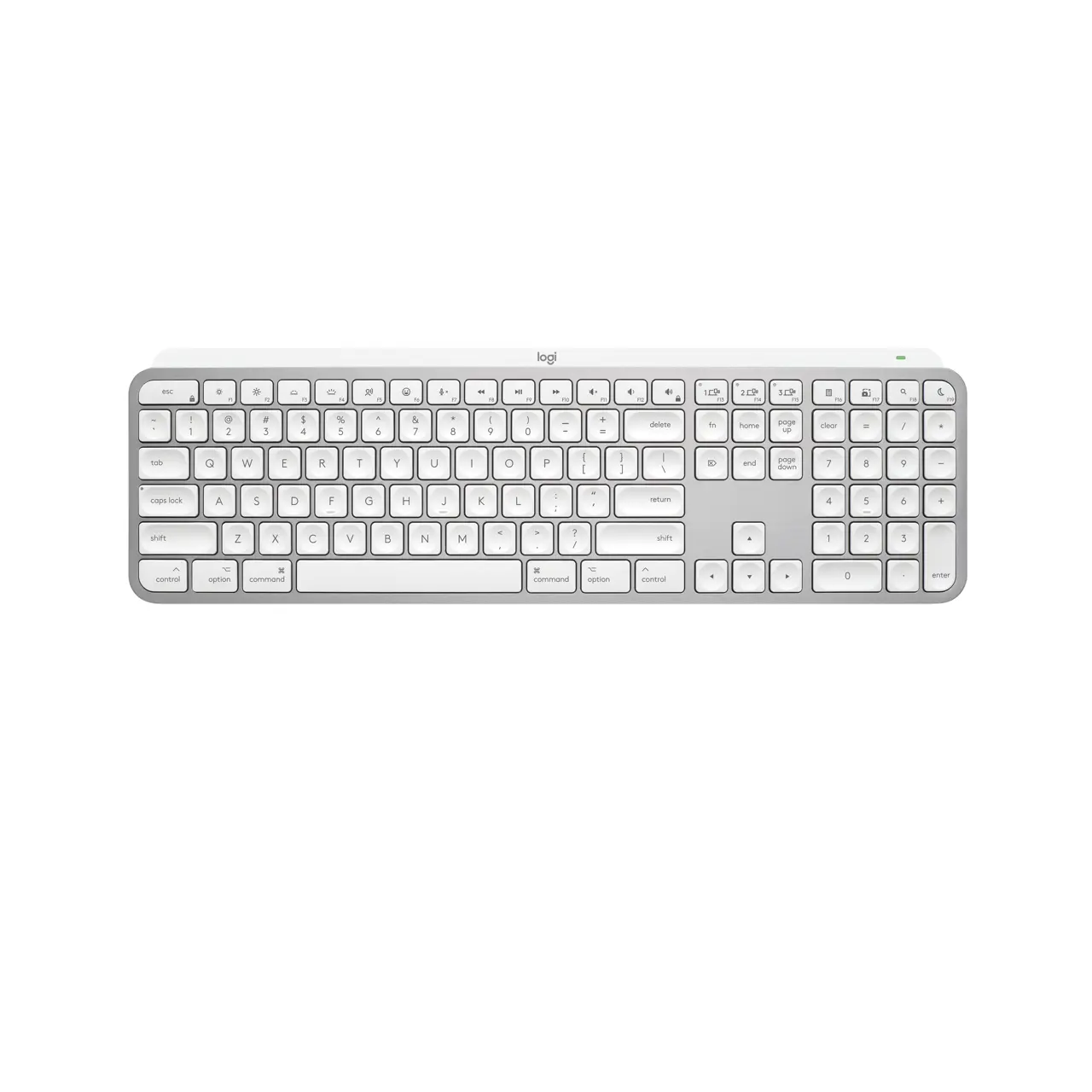 Logitech MX Keys S for Mac, Wireless Keyboard, Fluid, Precise Laptop-Like Typing, Programmable Keys, Backlit, Bluetooth USB C Rechargeable for MacBook Pro, MacBook Air, iMac, iPad - Pale Grey