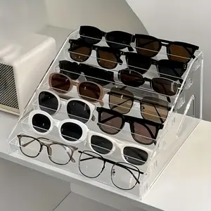 High-end acrylic sunglasses display stand, luxurious glasses storage and organizing rack, suitable for glasses storage