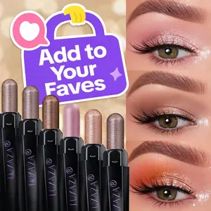 【HOT】LUXAZA 6PCS / 10PCS Eyeshadow Stick Neutral Shimmer Matte Brown Metallic Cream  Smudge-proof & Waterproof Eye Brightener Long-Lasting Eyeshadow Pencil Crayon Set Makeup Cosmetic Christmas gifts#Valentine's Day gift