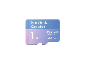 SanDisk Creator Series 1TB UHS-I microSDXC Memory Card with SD Adapter - - 190 MB/s Read - 130 MB/s Write  (SDSQXAV-1T00-GN6MS)