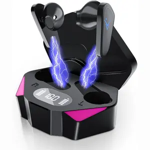 Bluetooth Headphones Wireless Gaming Earbuds with Charging Case Waterproof Earphones in-Ear Headsets with Microphone with BT 5.O HIF HD Sound,Gaming and Sports Headset for Laptop TV Smart Phone Computer Sport X15,Black Audio Electronic