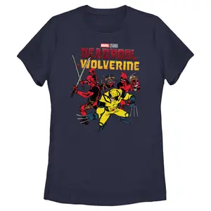 Women's Marvel: Deadpool & Wolverine Team in Action T-Shirt