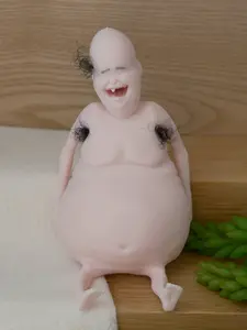 All Natural Hairy Rene Themugly Doll - Squishy and Deformable Funny Toy for Stress Relief! Perfect for Kids & Adults for Instant Smiles.