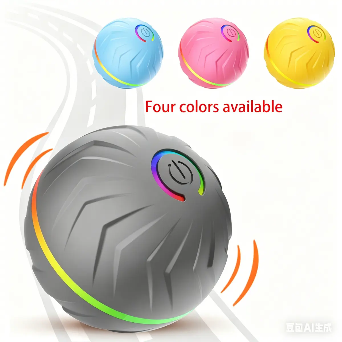 Light blue, pink, gray, yellow four-piece set