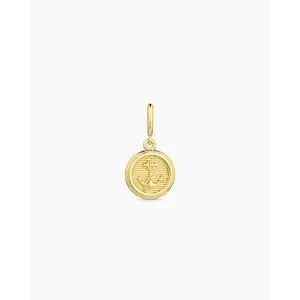 gorjana – Anchor Coin Parker Charm – 18K Gold-Plated Clip-On Charm – Nautical-Inspired, Personalized & Layer-Ready Jewelry