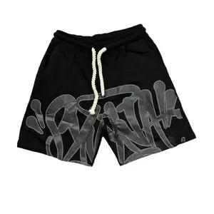 2025 New Hip Hop Style Foam Letter Printed Shorts Men's Summer Fashion Casual Sports Shorts Fashion Graffiti Jeans Street Wear Sportswear Women's UnderwearRAIMENTRY