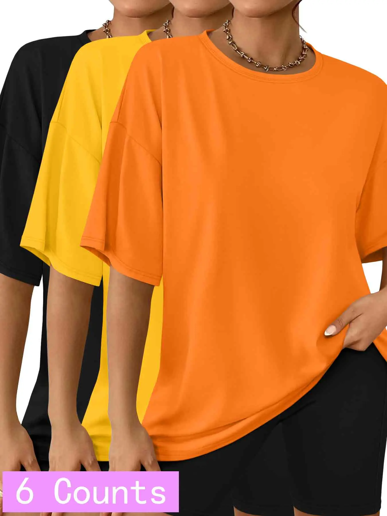 Women's Basic Solid Color Minimalist Crop Tee & Skinny Shorts Set, Casual Short Sleeve T-shirt & Short Leggings, Ladies Summer Clothes for Daily Wear