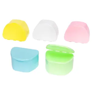 Denture Cases 5 Pack - Dental Box For Artificial Teeth, Mouth Guard, Night Guard, Gum Shields, Retainer