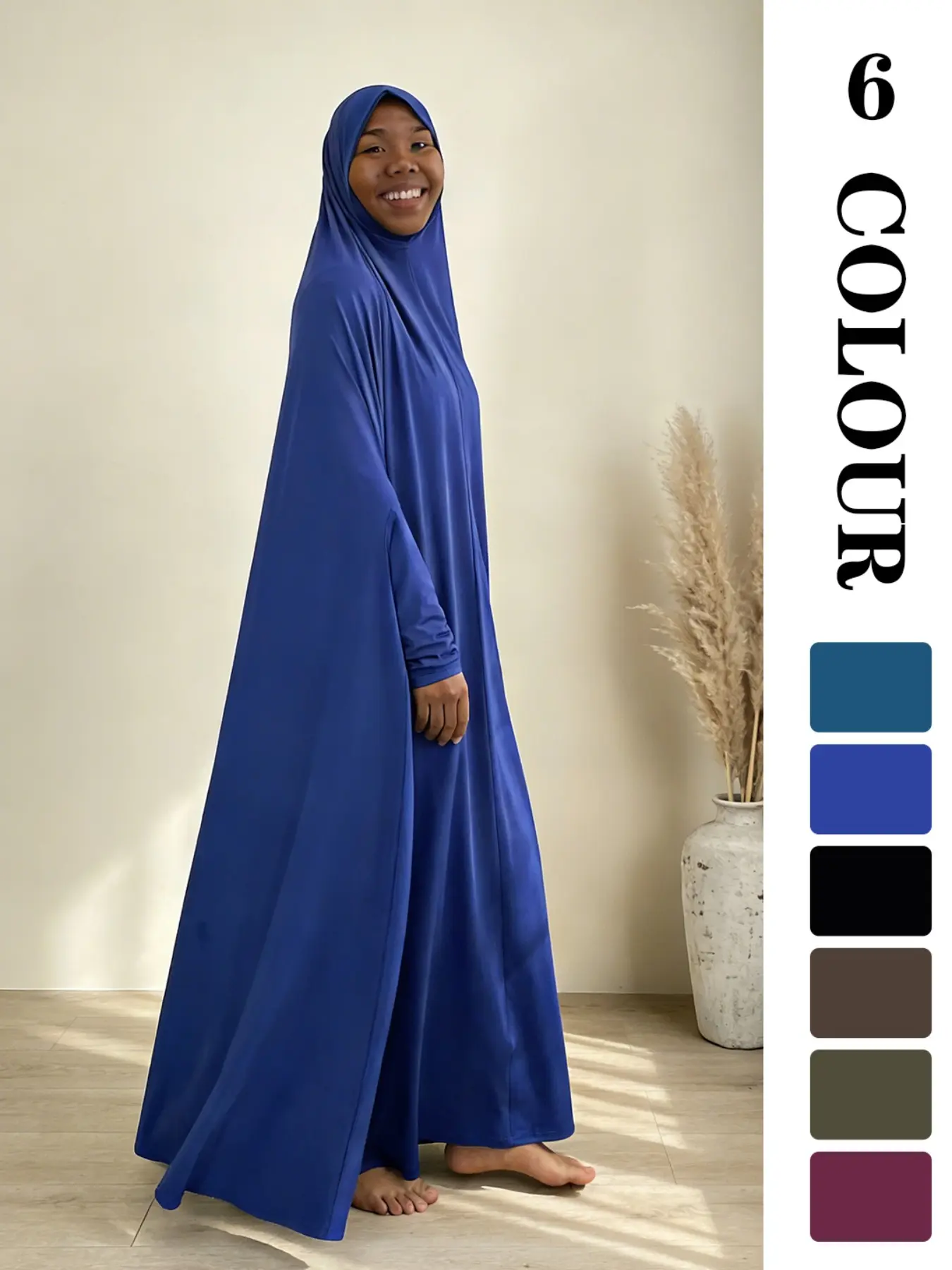 Muslim Sleepwear, Fashionable Hooded Abaya Home Wear, 6 Colors 3 Sizes, High-Quality Fabric, Unique Charm!