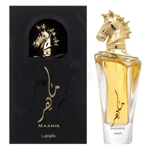 Lattafa Perfumes | Maahir Gold - Unisex Eau de Parfum - 3.4 OZ (100ml) Powdery - Woody - Vanilla Fragrance