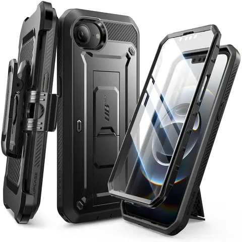 SUPCASE Unicorn Beetle Pro 360-Degree Anti-Drop Military Grade TPU Smartphone Casing for iPhone 13-16 Series, Customized Full-Body Protection Accessory with Built-In Screen Protector, Stand, Landscape-Ready Clip