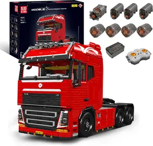Mould King Tractor Truck Block Kits Model MOC 19015 - 4,608 Pieces with Motor APP Remote Control for Kids Age 14+ Adult Enthusiasts Latex Free Building Blocks Set