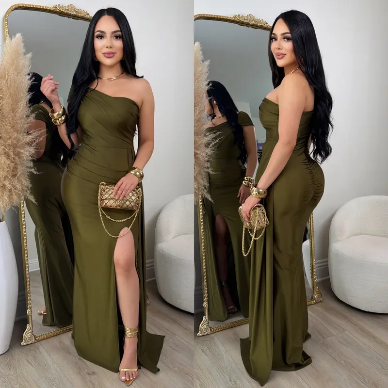 shein olive green dress - TikTok Shop