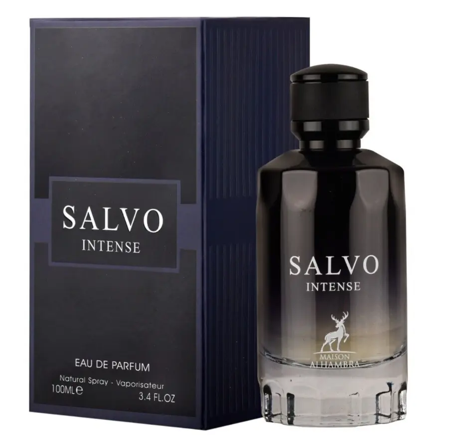 MAISON ALHAMBRA Salvo Intense Eau De Parfum Spray for Men (Perfumes EDP), 3.4oz (100ml) Scent-Mimicking Men's Fragrance, Warm Amber Musk-Woody Spicy Scent Fragrance