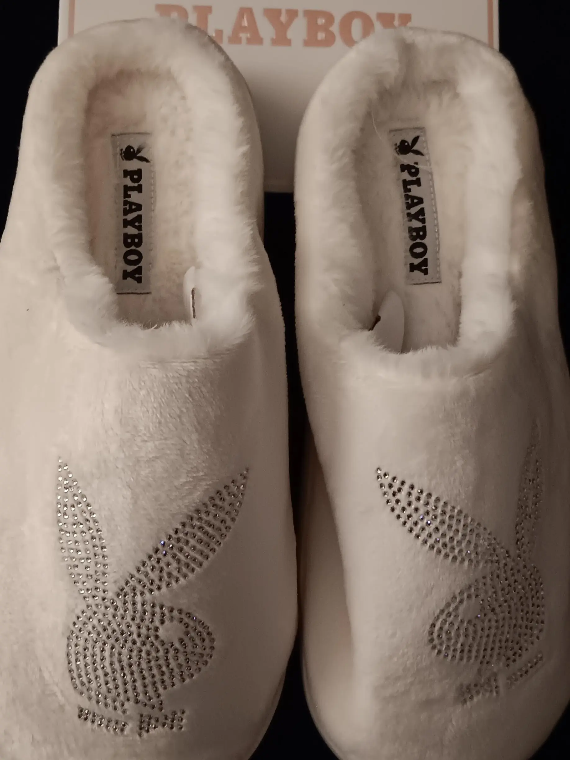 Playboy White Memory Foam Women's Slippers - Comfortable & Stylish Everyday Wear for Women