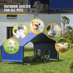 ShelterLogic Outdoor Pet Shade, Versatile Pet Canopy Tent for Dogs, Cats, Small Animals and Livestock, Blue
