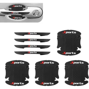 8 count  Door Handle Protector Kit, 4 Knob Protectors & 4 Bowl Stickers,   Door Handle Scratch Protector, Self-Adhesive Handle Protective Film, Universal for   (Black)