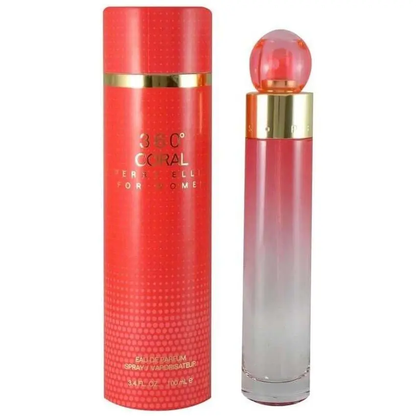 360° Coral by Perry Ellis Citrus-Floral EDP Spray for Women, 3.3-3.4 oz (3 to 3.9 fl oz Range), New in Box