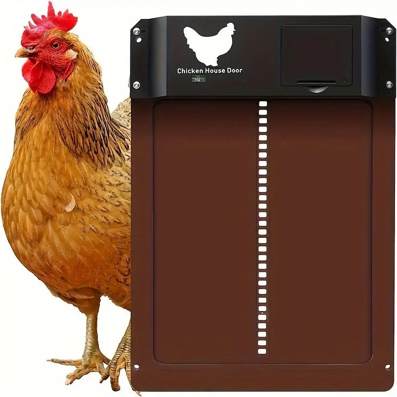 Automatic Outdoor Chicken Coop Door, Battery-powered Chicken Coop Door, Suitable for Small Pets, Chickens, Ducks and Other Small Animals