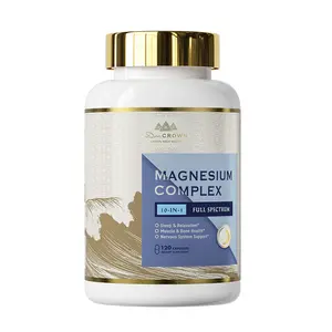 Dr. CROWN 10-in-1 Magnesium Supplement for Sleep Support & Relaxation, Muscle, Nerve & Heart Health - 120 Capsules