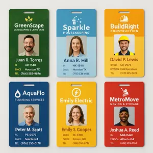 PVC Custom ID Cards - Durable Professional Design with Logo Name Photo QR Code RFID Chip High-Quality Material for Businesses Schools Events Gyms & More