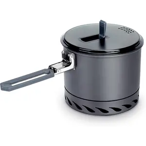 1.4L Pure Titanium Camping Pot, Lightweight Camping Cookware with Heat Exchanger, Portable and Durable Camping Essentials Cooking Set, Suitable for Backpacking and Hiking
