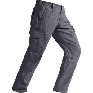 Mens Tactical Ripstop Cargo Work Pants with 9 Pockets Water Resistant Breathable Hiking ConstructionGift
