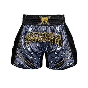 Venum Wolf Atak Muay Thai Shorts - Black/Grey