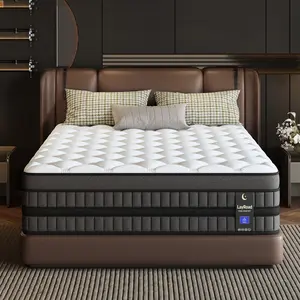 LayRoad 12/14 Inch Twin Full Queen King , Hybrid Memory Foam Mattress in a Box | Pocket Spring + Zoned Support | Soft and Comfortable, Pressure Relief, Medium Firmness, CertiPUR-US Certified(mattresses | queen size mattress | full size mattress)