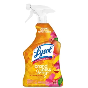 Lysol All Purpose Cleaner Spray, Multi-Purpose Disinfecting Spray, Kitchen & Bathroom Cleaner, Mango & Hibiscus Scent, 32 Fl Oz