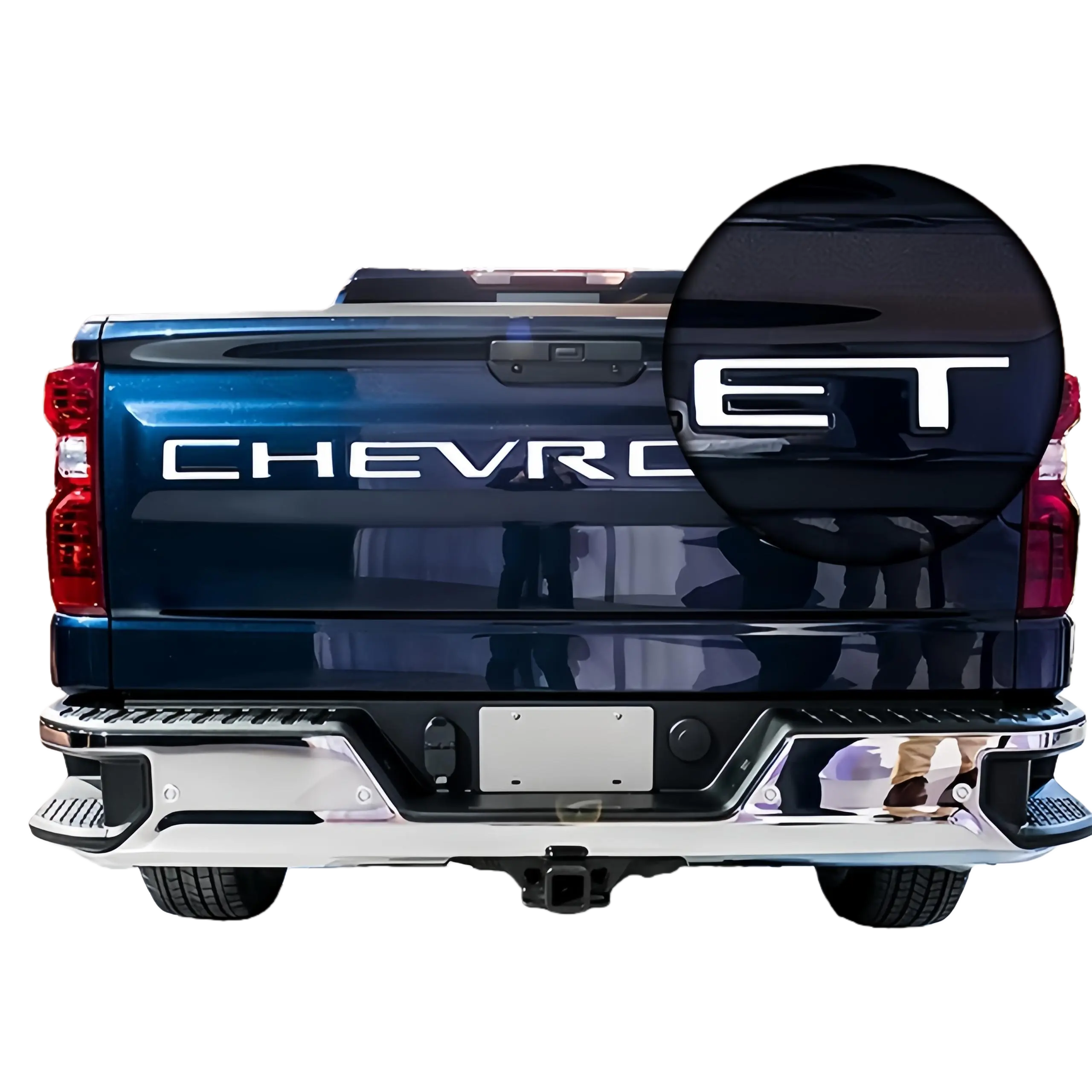 3D Raised tailgate letters overlay accessories Compatible for 2019 2020 2021 2022 2023 2024 2025 Chevy Silverado Models，Weatherproof ABS Plastic Decals 3M Strong Adhesive Back Anti FadeCoating