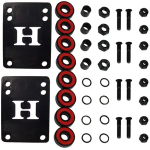 Skateboard Hardware Refresh Kit - Bearings, Risers, 1" Hardware, Nuts