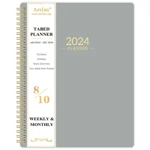 2024 Planner - Planner/Calendar 2024,Jan - Dec 2024,2024Planner Weekly and Monthly with Tabs, 8"x 10FlexibleCover, Perfect Daily Organizer
