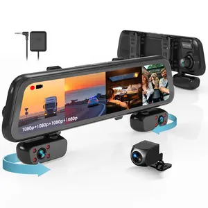 Rexing M4 4-CHANNEL DASH CAM with 1080p RESOLUTION, GPS AND SIDE CAMERAS mirror dashcam