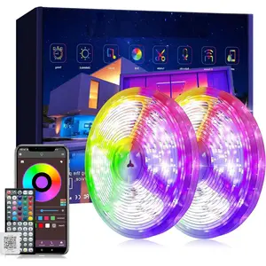 Led Lights for Bedroom 200 ft (2 Rolls of 100 ft), Ultra Long Smart Led Strip Lights with App Remote Control, RGB Music Sync Color Changing Lights for Bedroom, Kitchen, Party, Home Decoration