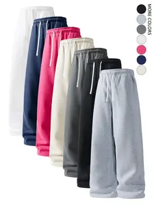 4 Pack Men's Solid Drawstring Loose Fit Straight Sports Pants,Unisex Versatile Plain Sweatpants,Casual Trousers,Suitable For Daily Wear,Commute,Going Out,For Fall Menswear,available in 4 pack & 1-pack options,Please place an order according to size chart